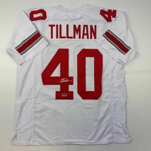 imageFacsimile Autographed Pat Tillman Arizona White Reprint Laser Auto Football Jersey Size Mens XL