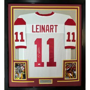 imageFramed AutographedSigned Matt Leinart 35x39 USC White Football Jersey JSA COA