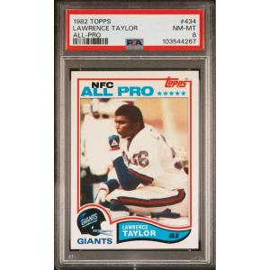 imageGraded 1982 Topps Lawrence Taylor 434 Rookie RC Football Card PSA 8 Near MintMint