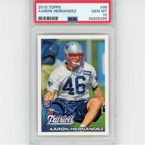 imageGraded 2010 Topps Aaron Hernandez 96 Rookie RC Football Card PSA 10 Gem Mint