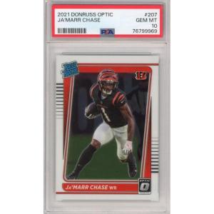 imageGraded 2021 Panini Donruss Optic JaMarr Chase 207 Rookie RC Football Card PSA 10 Gem Mint