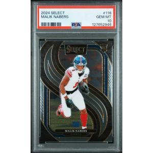 imageGraded 2024 Panini Select Malik Nabers 116 Rookie RC Football Card PSA 10 Gem Mint