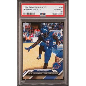 imageGraded 2024 Topps Bowman U Now Ashton Jeanty 20 Rookie RC Football Card PSA 10 Gem Mint