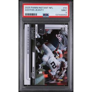 imageGraded 2025 Panini Instant Ashton Jeanty 55 Rookie RC Football Card PSA 9 Mint