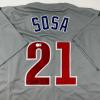 imageAutographedSigned Sammy Sosa Chicago Grey Baseball Jersey Beckett BAS COA