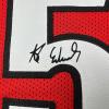 imageFacsimile Autographed Anthony Edwards Georgia Red Reprint Laser Auto College Basketball Jersey Size Mens XL