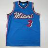 imageFacsimile Autographed Dwyane Wade Miami Blue Vice City Reprint Laser Auto Basketball Jersey Size Mens XL