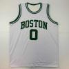 imageFacsimile Autographed Jayson Tatum Boston White Reprint Laser Auto Basketball Jersey Size Mens XL