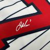 imageFacsimile Autographed Joe Mauer Minnesota Pinstripe Reprint Laser Auto Baseball Jersey Size Mens XL