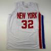 imageFacsimile Autographed Julius Erving Dr J New York NY White ABA Reprint Laser Auto Basketball Jersey Size Mens XL