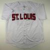 imageFacsimile Autographed Lou Brock St Louis White Reprint Laser Auto Baseball Jersey Size Mens XL