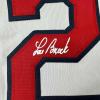 imageFacsimile Autographed Lou Brock St Louis White Reprint Laser Auto Baseball Jersey Size Mens XL