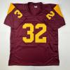 imageFacsimile Autographed OJ OJ Simpson USC Maroon Reprint Laser Auto College Football Jersey Size Mens XL