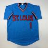 imageFacsimile Autographed Ozzie Smith St Louis Blue Reprint Laser Auto Baseball Jersey Size Mens XL
