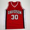 imageFacsimile Autographed Stephen Steph Curry Davidson Red Reprint Laser Auto College Basketball Jersey Size Mens XL
