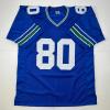 imageFacsimile Autographed Steve Largent Seattle Blue Reprint Laser Auto Football Jersey Size Mens XL