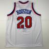 imageAutographedSigned Allan Houston New York White Basketball Jersey PSADNA COA
