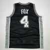 imageFacsimile Autographed DeAaron Fox San Antonio Black Reprint Laser Auto Basketball Jersey Size Mens XL