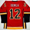 imageFacsimile Autographed Jarome Iginla Calgary Red Reprint Laser Auto Hockey Jersey Size Mens XL