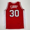 imageFacsimile Autographed Stephen Steph Curry Davidson Red Reprint Laser Auto College Basketball Jersey Size Mens XL