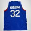 imageFacsimile Autographed Victor Wembanyama France Blue Reprint Laser Auto Basketball Jersey Size Mens XL