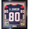 imageFramed AutographedSigned Andre Johnson 33x42 Houston Blue Football Jersey JSA COA