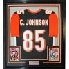 imageFramed AutographedSigned Chad Johnson Ochocinco 33x42 Cincinnati Black Football Jersey JSA COA