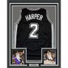 imageFramed AutographedSigned Dylan Harper 35x39 San Antonio Black Basketball Jersey JSA COA