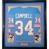 imageFramed AutographedSigned Earl Campbell 33x42 Houston Blue Football Jersey JSA COA