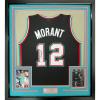 imageFramed AutographedSigned Ja Morant 35x39 Memphis Black Basketball Jersey JSA COA