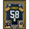 imageFramed AutographedSigned Jack Lambert 35x39 HOF 90 Pittsburgh Black Football Jersey JSA COA