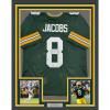imageFramed AutographedSigned Josh Jacobs 35x39 Green Bay Green Football Jersey Beckett BAS COA