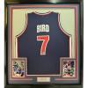 imageFramed AutographedSigned Larry Bird 35x39 United States USA Blue 1992 Dream Team Basketball Jersey Beckett BAS COA