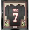imageFramed AutographedSigned Michael Mike Vick 33x42 Atlanta Retro Black Football Jersey JSA COA