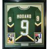 imageFramed AutographedSigned Mike Modano 99 CUP 33x42 Dallas Dark Green Hockey Jersey Beckett BAS COA
