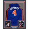 imageFramed AutographedSigned Nate Robinson 35x39 New York Blue Basketball Jersey Beckett BAS COA