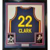 imageFramed Facsimile Autographed Caitlin Clark 35x39 Indiana Blue Reprint Laser Auto Basketball Jersey