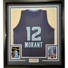 imageFramed Facsimile Autographed Ja Morant 35x39 Memphis Dark Blue Reprint Laser Auto Basketball Jersey