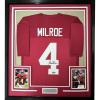 imageFramed Facsimile Autographed Jalen Milroe 35x39 Alabama Red Reprint Laser Auto College Football Jersey