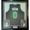 imageFramed Facsimile Autographed Jayson Tatum 35x39 Boston Black Reprint Laser Auto Basketball Jersey