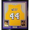 imageFramed Facsimile Autographed Jerry West 35x39 Los Angeles LA Yellow Reprint Laser Auto Basketball Jersey