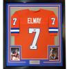 imageFramed Facsimile Autographed John Elway 35x39 Denver Orange Retro Reprint Laser Auto Football Jersey