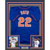 imageFramed Facsimile Autographed Juan Soto 35x39 New York Blue Reprint Laser Auto Baseball Jersey