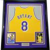 imageFramed Facsimile Autographed Kobe Bryant 35x398 Los Angeles LA Yellow Reprint Laser Auto Basketball Jersey