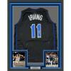 imageFramed Facsimile Autographed Kyrie Irving 35x39 Dallas Black Reprint Laser Auto Basketball Jersey