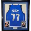 imageFramed Facsimile Autographed Luka Doncic 35x39 Dallas Blue Reprint Laser Auto Basketball Jersey