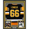imageFramed Facsimile Autographed Mario Lemieux 35x39 Pittsburgh Black Reprint Laser Auto Hockey Jersey
