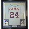 imageFramed Facsimile Autographed Miguel Cabrera 35x39 Detroit Grey Reprint Laser Auto Baseball Jersey