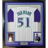 imageFramed Facsimile Autographed Randy Johnson 35x39 Arizona Pinstripe Reprint Laser Auto Baseball Jersey