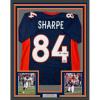 imageFramed Facsimile Autographed Shannon Sharpe 35x39 Denver Blue Reprint Laser Auto Football Jersey